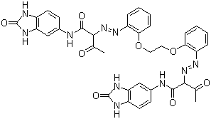 Pigment-kollane-180-molekulaarse struktuuriga